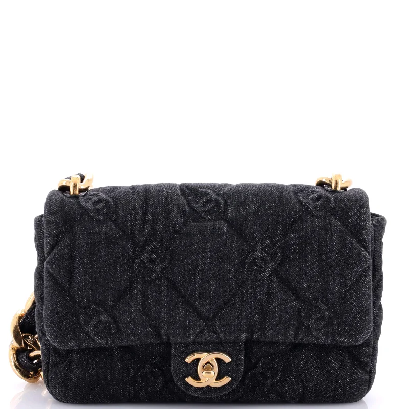 Chanel Medium Tote Bag for Office LadiesFunky Town Flap Bag CC Embossed Quilted Denim Medium