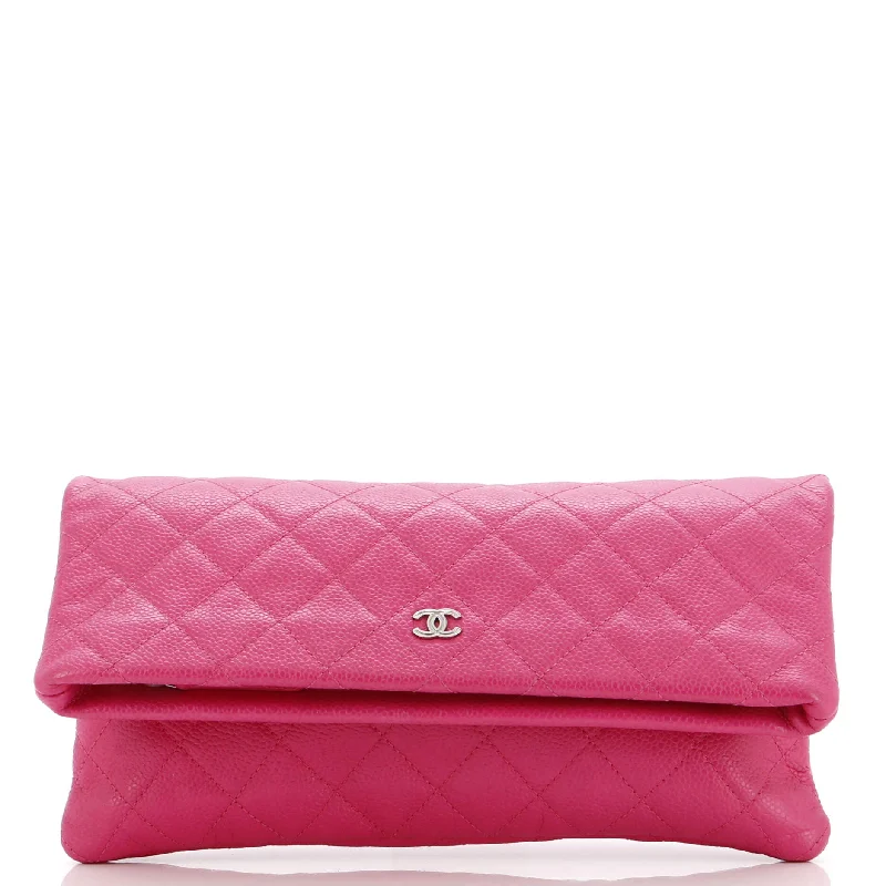 Chanel Chain Strap Handbag for Everyday UseBeauty CC Clutch Quilted Caviar