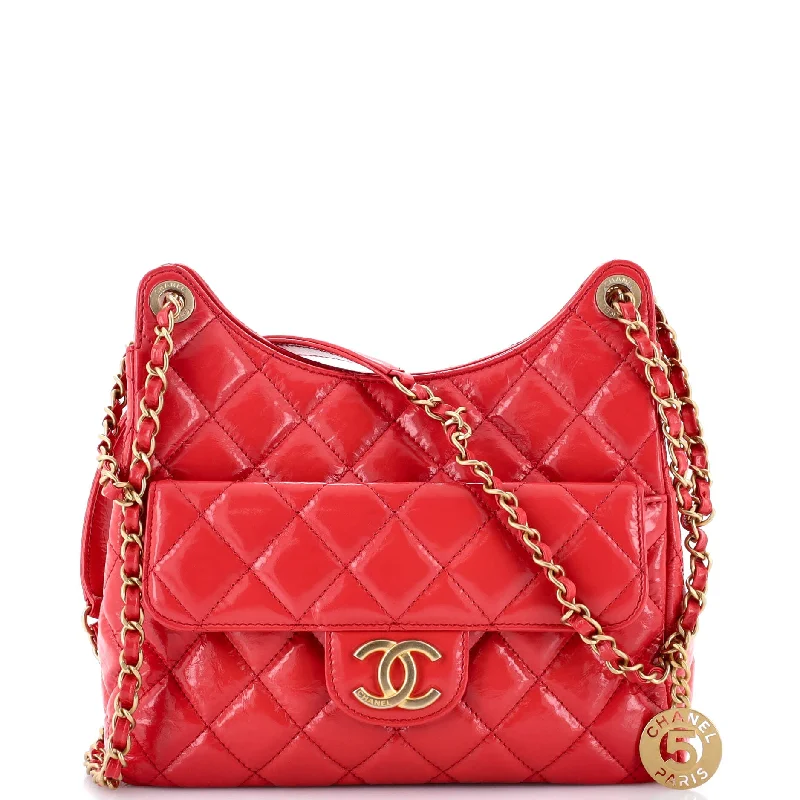 Chanel Limited Edition Handbag for CollectorsWavy CC Hobo Quilted Crumpled Calfskin Medium