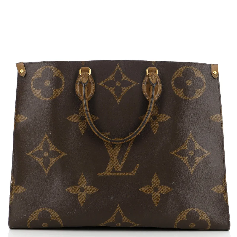 Louis Vuitton Twist bags with a contrast - colored interior for visual interestOnTheGo Tote Reverse Monogram Giant GM