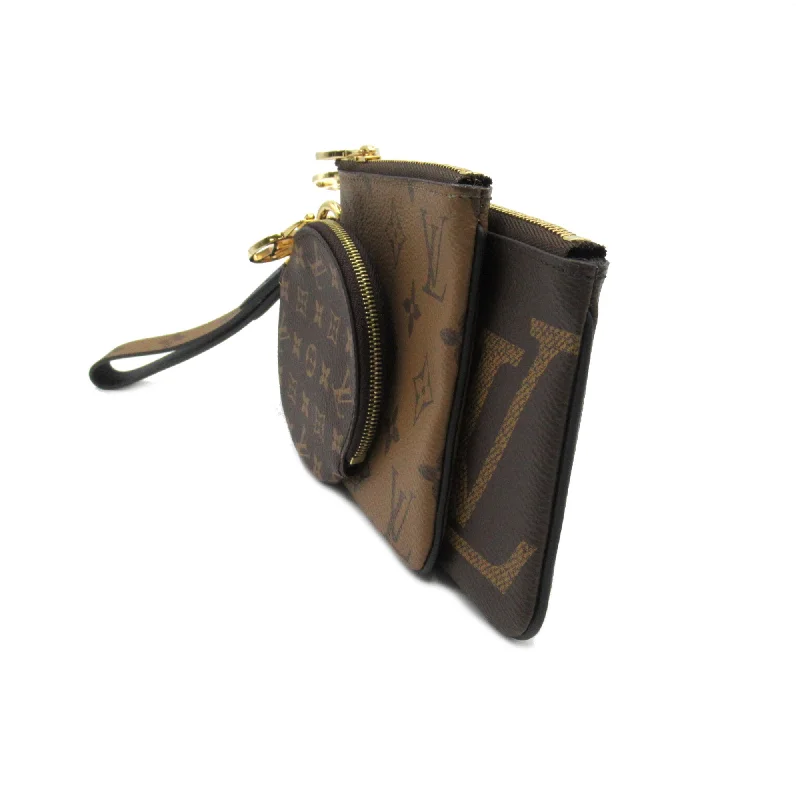 Small - sized Louis Vuitton Pochette Metis bags for a compact carrySmall - sized Louis Vuitton Pochette Metis bags for a compact carryLOUIS VUITTON Pochette trio Brown Monogram / Giant Reverse PVC coated canvas M68756