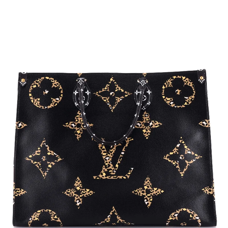 Louis Vuitton Twist bags with a crystal - embellished LV - turnlockOnTheGo Tote Limited Edition Jungle Monogram Giant GM