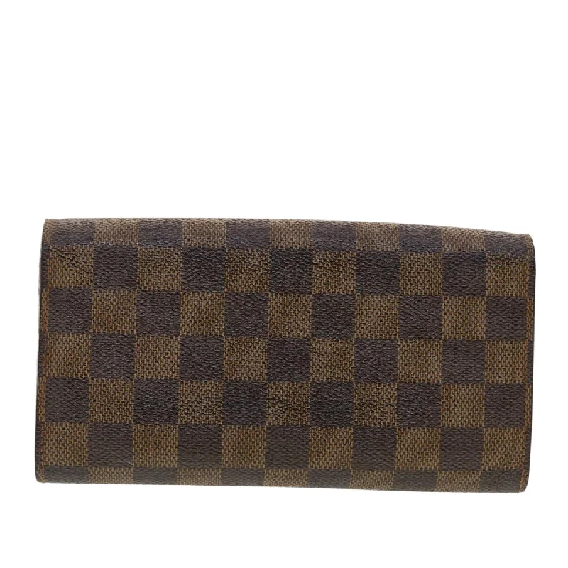 Louis Vuitton Alma bags featuring the signature top - handle designLouis Vuitton Alma bags featuring the signature top - handle designLOUIS VUITTON Damier Ebene Portefeuille Sarah Long Wallet N61734 LV Auth 40389