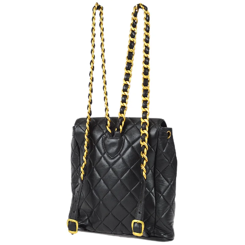 Chanel All - Match Handbag for Versatile StylingChanel All - Match Handbag for Versatile StylingChanel 1994-1996 Black Lambskin Large Duma Backpack